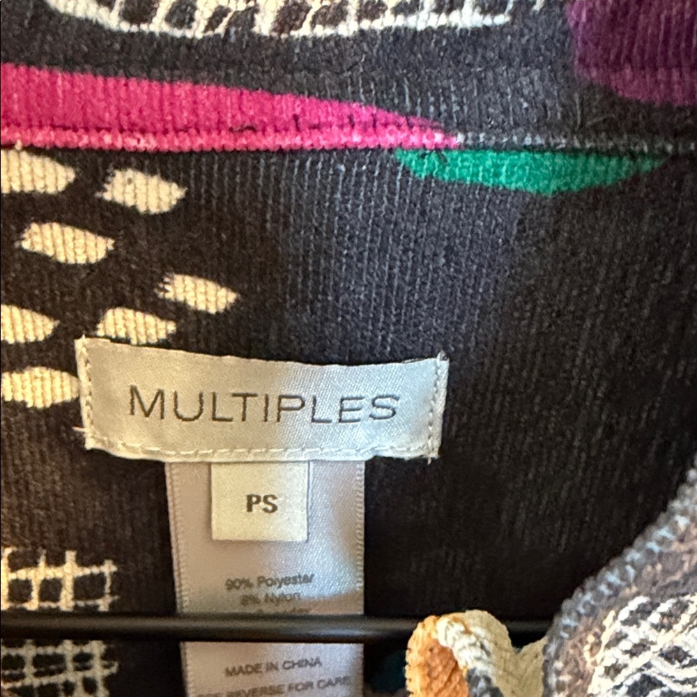 Multiples Vibrant Patterned Shacket Sz Ps - image 2
